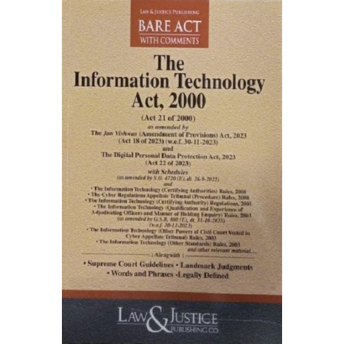 Law & Justice Publishing Co's Information Technology Act, 2000 [IT] Bare Act 2024